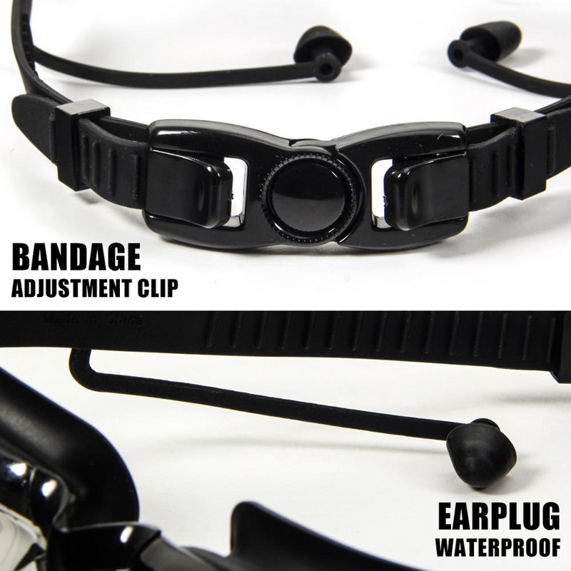 Vyrai Moteriški Silikonas Vandeniui atsparus Dengimas Skaidrus Anti-ras UV Trumparegystė Plaukimo akiniai Akiniai Dioptrijų Sportiniai Maudymosi Akiniai Be Dėžutės