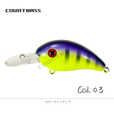 COUNTBASS 42 mm 5,5 g Crankbaits kieto plastiko vobleriai upėtakių ešerių meškeriotojo masalas
