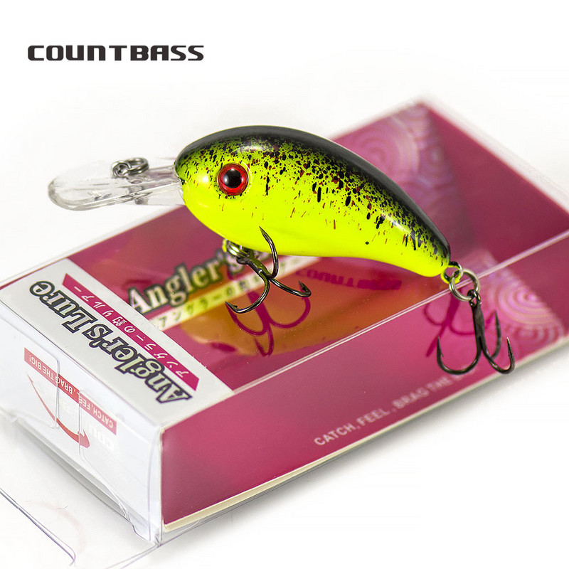 COUNTBASS 42 mm 5,5 g Crankbaits kieto plastiko vobleriai upėtakių ešerių meškeriotojo masalas