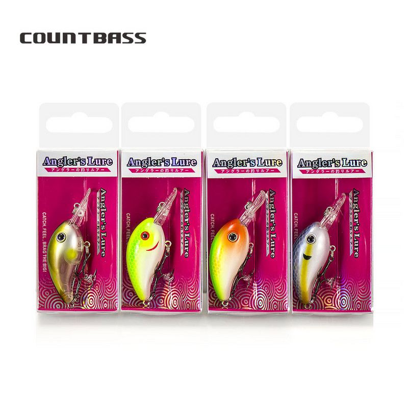 COUNTBASS 42 mm 5,5 g Crankbaits kieto plastiko vobleriai upėtakių ešerių meškeriotojo masalas