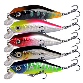 1PCS Crankbait Minnow Fishing Lure Плаваща твърда стръв 6cm 4.5g изкуствена стръв Риболовни воблери Плуващи риболовни принадлежности за шаран