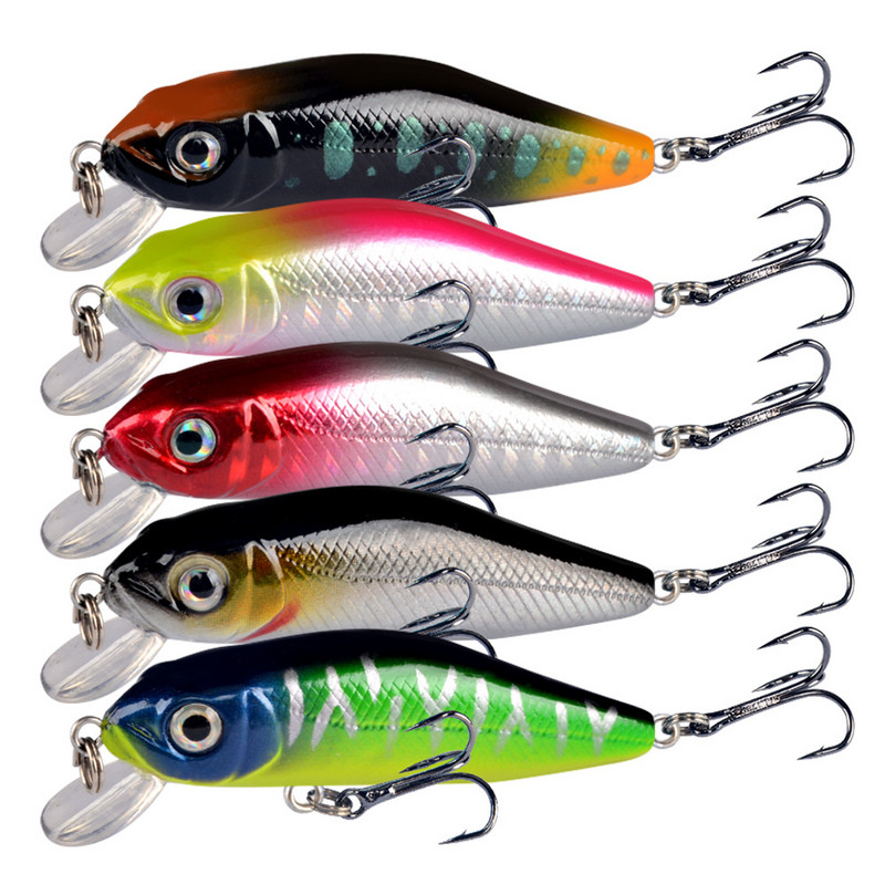 1 tk Crankbait Minnow kalastuslant ujuv kõva sööt 6 cm 4,5 g tehissöödaga voblerid ujuvad karpkala püügivahendid