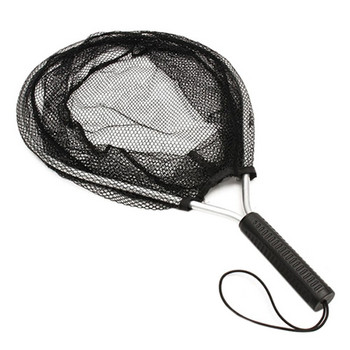 Μαύρο αλουμίνιο Fly Fishing Trout Mesh Nylon Fish Saver Δίχτυ χειρός Δίχτυ ψαρέματος Δίχτυα προσγείωσης