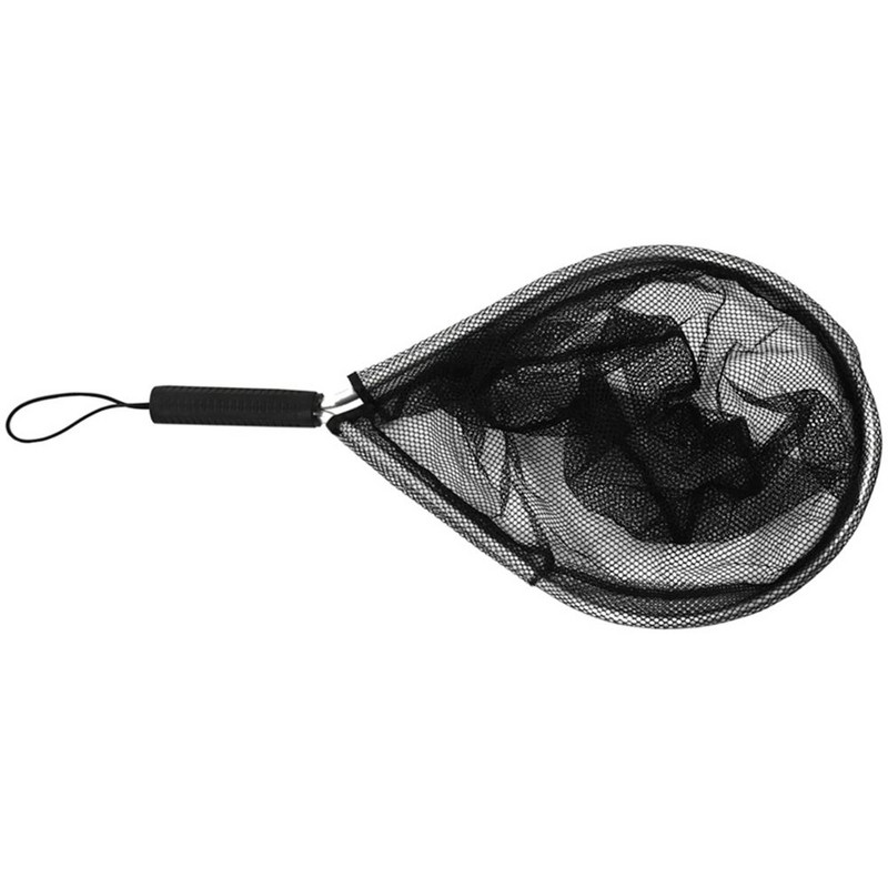 Must alumiiniumist kärbsepüügi forelli võrk nailonist kalasäästja käsivõrk Kalavõrgu maandumisvõrgud