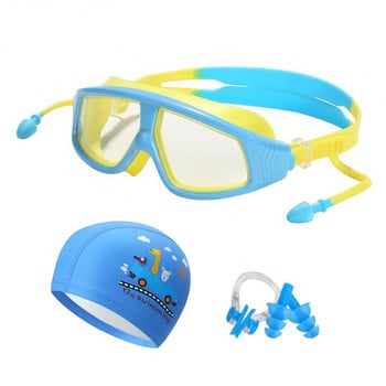 Γυαλιά κολύμβησης Cartoon Kids Kids Swim Caps Ear Plug Επαγγελματικά γυαλιά πισίνας Αδιάβροχα παιδικά γυαλιά κολύμβησης