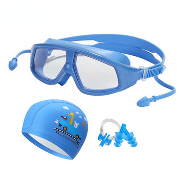 Γυαλιά κολύμβησης Cartoon Kids Kids Swim Caps Ear Plug Επαγγελματικά γυαλιά πισίνας Αδιάβροχα παιδικά γυαλιά κολύμβησης