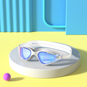 JSJM Нови очила за плуване Възрастни Противозамъгляващи се UV защитни лещи Мъже Жени Професионални силиконови регулируеми очила за плуване Унисекс
