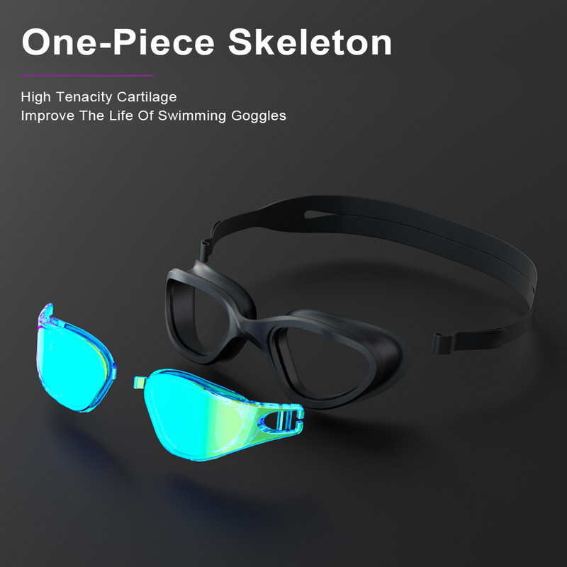 JSJM uued ujumisprillid Täiskasvanutele Uduvastane UV-kaitse Objektiiv Meestele Naistele Professionaalsed silikoonist reguleeritavad ujumisprillid Unisex