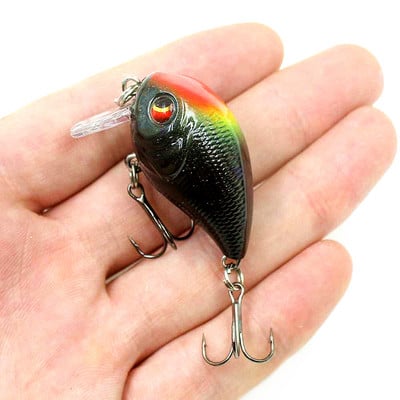 1 buc. Naluci de pescuit cu manivela plutitoare Wobblers 4,5 cm 7,4 g Momeală tare din plastic artificial de calitate Minnow Bass Stiuca Tackle de pescuit
