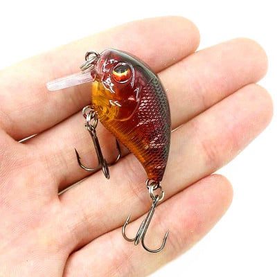 1 buc. Naluci de pescuit cu manivela plutitoare Wobblers 4,5 cm 7,4 g Momeală tare din plastic artificial de calitate Minnow Bass Stiuca Tackle de pescuit