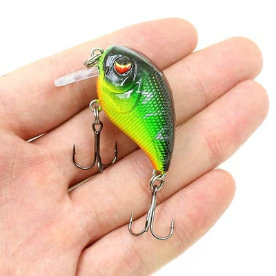 1 buc. Naluci de pescuit cu manivela plutitoare Wobblers 4,5 cm 7,4 g Momeală tare din plastic artificial de calitate Minnow Bass Stiuca Tackle de pescuit