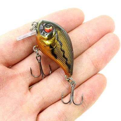 1 buc. Naluci de pescuit cu manivela plutitoare Wobblers 4,5 cm 7,4 g Momeală tare din plastic artificial de calitate Minnow Bass Stiuca Tackle de pescuit