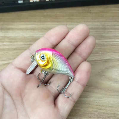 1 buc. Naluci de pescuit cu manivela plutitoare Wobblers 4,5 cm 7,4 g Momeală tare din plastic artificial de calitate Minnow Bass Stiuca Tackle de pescuit