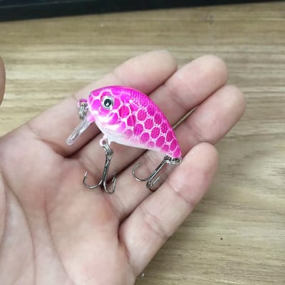 1 buc. Naluci de pescuit cu manivela plutitoare Wobblers 4,5 cm 7,4 g Momeală tare din plastic artificial de calitate Minnow Bass Stiuca Tackle de pescuit