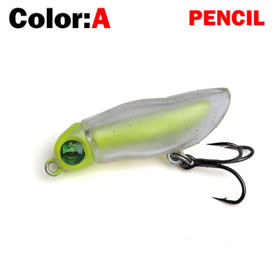 Νέο Fishing Lure Floating Pencil&Minnow Lure Soft Skin 2,6g Wobblers Topwater Crankbait lures Artificiais Hard Bait