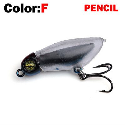 Νέο Fishing Lure Floating Pencil&Minnow Lure Soft Skin 2,6g Wobblers Topwater Crankbait lures Artificiais Hard Bait