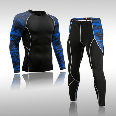 Quick Dry Funktsionaalne Compression Spordidress Fitness Tight Särgid Spordiülikonnad Meeste Suusa termopesu komplektid Sport