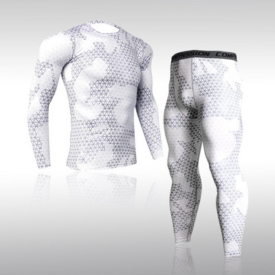 Quick Dry Funktsionaalne Compression Spordidress Fitness Tight Särgid Spordiülikonnad Meeste Suusa termopesu komplektid Sport