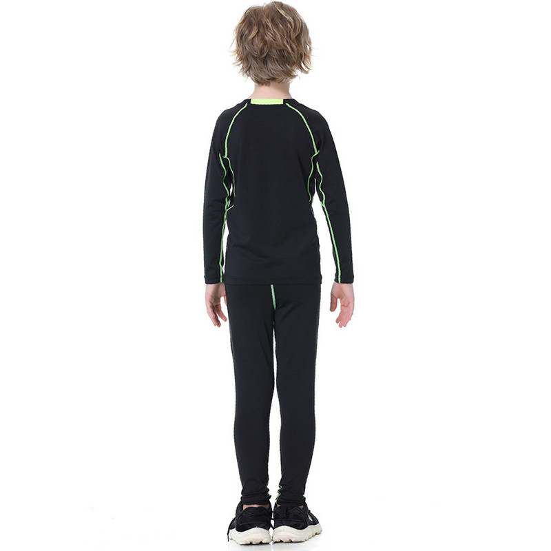 Παιδικά βελούδινα αθλητικά ρούχα Προπόνηση για αγόρια Γυμναστήριο Τζέρσεϊ Ποδόσφαιρο Μπάσκετ Σκι Snowboarding Καλσόν σετ δύο τεμαχίων Εσώρουχα