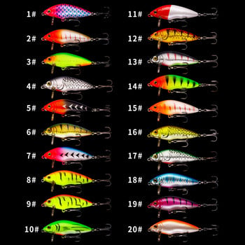 1бр Crankbait Minnow риболовна примамка Воблери изкуствени 7cm 8.4g 3D очи твърда стръв бас щука шаран Pesca риболовни принадлежности