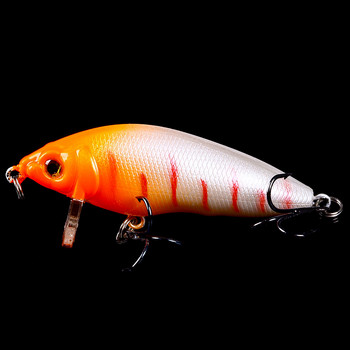 1бр Crankbait Minnow риболовна примамка Воблери изкуствени 7cm 8.4g 3D очи твърда стръв бас щука шаран Pesca риболовни принадлежности