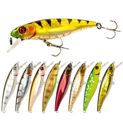1 gabals Laser Minnow makšķerēšanas māneklis 8,5 cm 9 G Pesca āķi, zivju vobleris, rokturis, ēsma mākslīgā Japānas ēsma, cietā peldēšanas ēsma