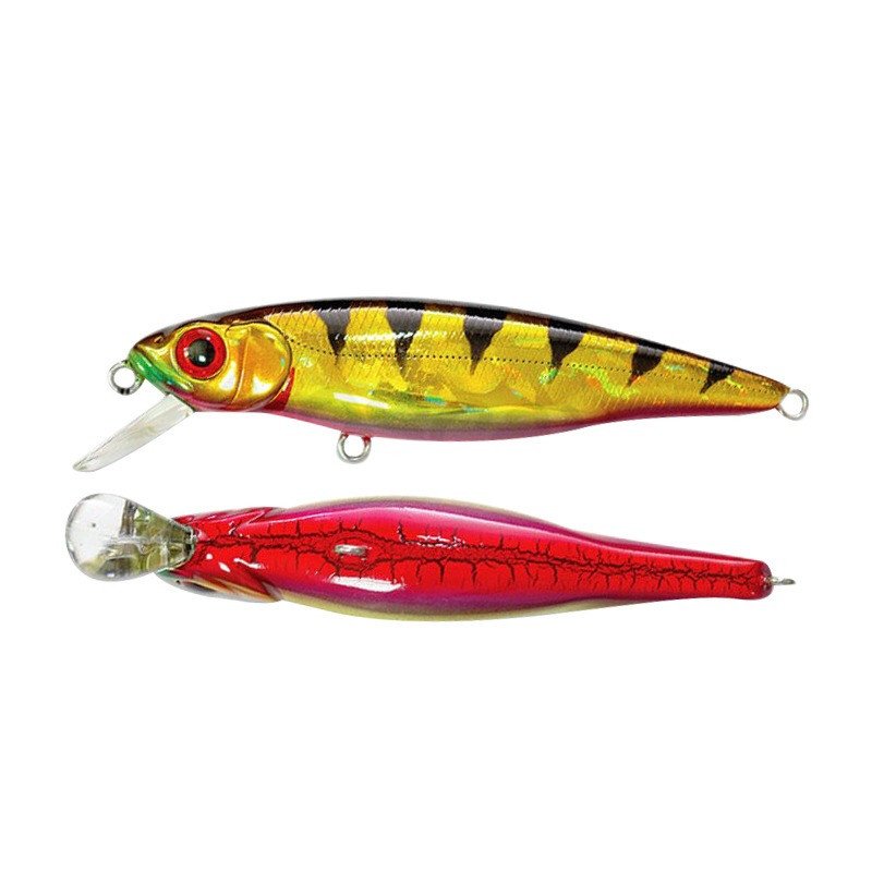 1-osaline Laser Minnow kalapüügilant 8,5 cm 9G Pesca konksud Fish Wobbler Tackle vändaga sööt kunstlik Jaapani sööt, kõva ujumissööt