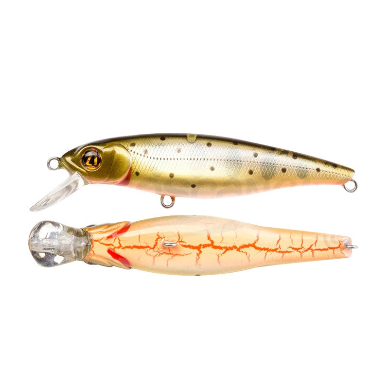 1-osaline Laser Minnow kalapüügilant 8,5 cm 9G Pesca konksud Fish Wobbler Tackle vändaga sööt kunstlik Jaapani sööt, kõva ujumissööt