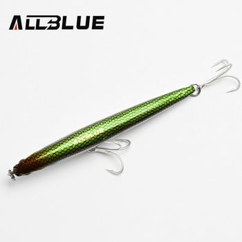 ALLBLUE SPEAR 90 Пръчка за риболовна примамка 90 mm/9 g Потъващ молив Longcast Shad 3D очи Волфрамова изкуствена стръв Принадлежности за бас щука