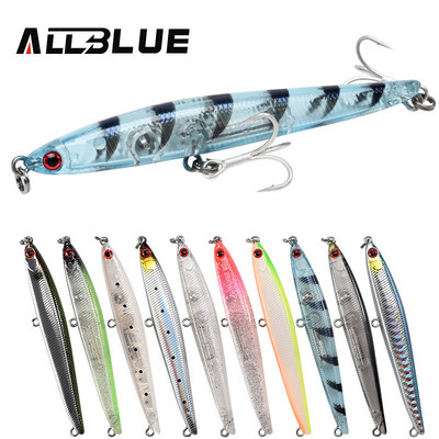 ALLBLUE SPEAR 90 Makšķerēšanas māneklis 90 mm/9 g grimstošs zīmulis Longcast Shad 3D Eyes Volframa mākslīgā ēsma Bass līdakas piederumi