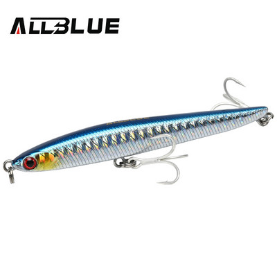 ALLBLUE SPEAR 90 püügilant 90mm/9g uppuv pliiats Longcast Shad 3D Eyes volfram tehissööt bass haugivarustus