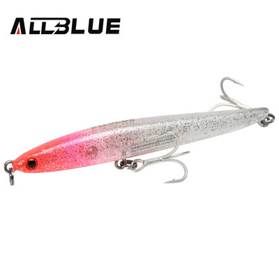 ALLBLUE SPEAR 90 püügilant 90mm/9g uppuv pliiats Longcast Shad 3D Eyes volfram tehissööt bass haugivarustus