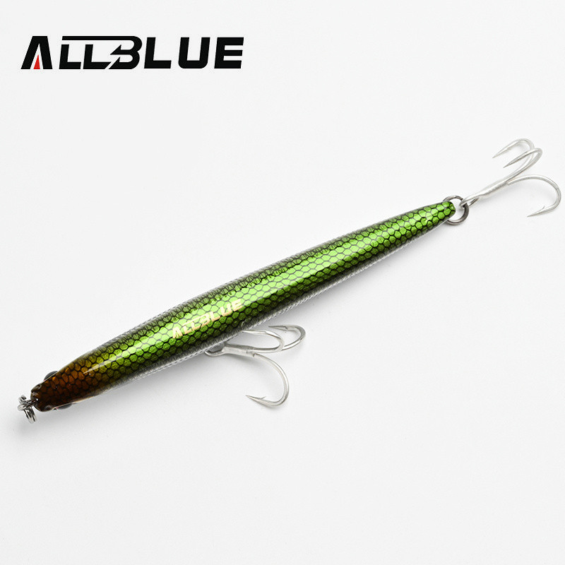ALLBLUE SPEAR 90 püügilant 90mm/9g uppuv pliiats Longcast Shad 3D Eyes volfram tehissööt bass haugivarustus