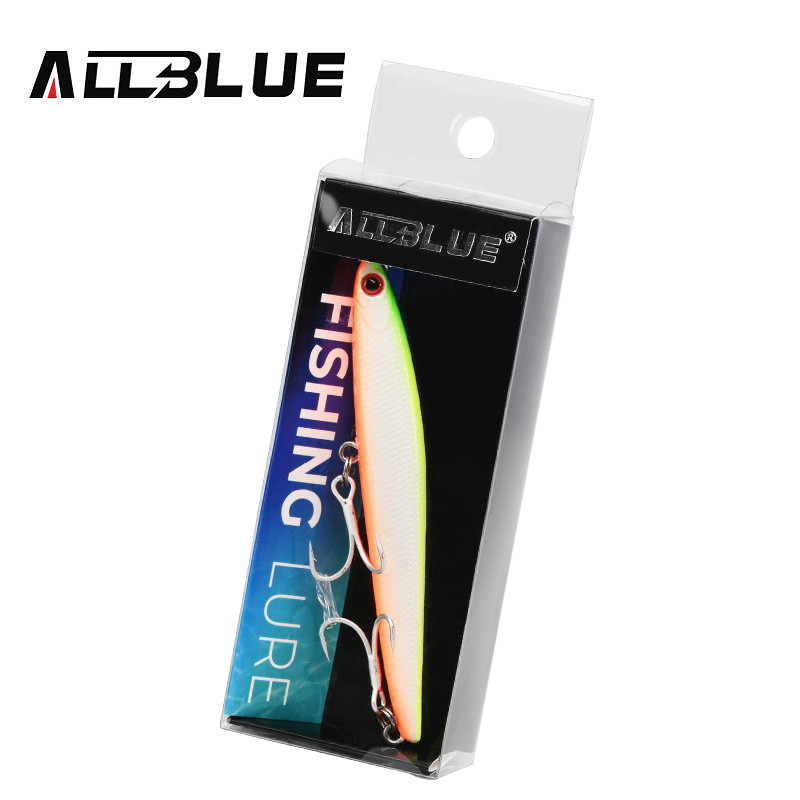 ALLBLUE SPEAR 90 püügilant 90mm/9g uppuv pliiats Longcast Shad 3D Eyes volfram tehissööt bass haugivarustus
