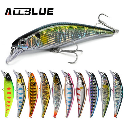 ALLBLUE EDGE 90S labai skęstantis Minnow plokščias vobleris, 90 mm/15,5 g dirbtinis kietas masalas Crankbait upėtakių basų reikmenys