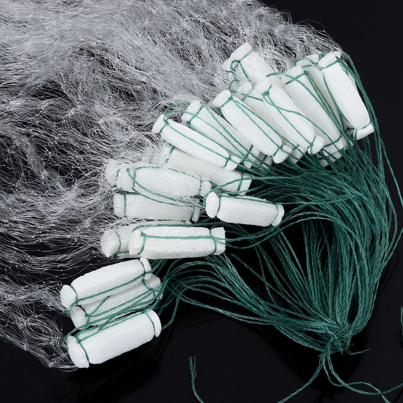 Висококачествен найлонов издръжлив материал за ръчно леене Еднослойна рибна хрилна мрежа Капан за риба Моновлакнена риболовна мрежа