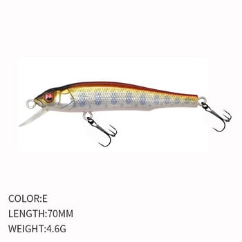 1τμχ 7cm 5g Minnow Wobbler Fishing Lure Jerkbait Bait Perch Pesca Mini Floating Wobblers Fishing Lures Σκληρό τεχνητό δόλωμα