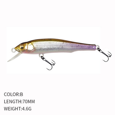 1τμχ 7cm 5g Minnow Wobbler Fishing Lure Jerkbait Bait Perch Pesca Mini Floating Wobblers Fishing Lures Σκληρό τεχνητό δόλωμα
