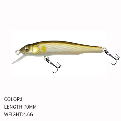 1τμχ 7cm 5g Minnow Wobbler Fishing Lure Jerkbait Bait Perch Pesca Mini Floating Wobblers Fishing Lures Σκληρό τεχνητό δόλωμα