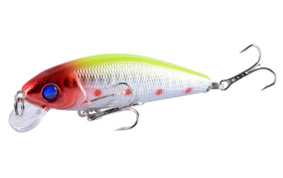 Minnow Laser Crankbait Fishing Lure Tackle with Treble Hooks Artificial Bait Hard 7,2cm 8,7g 3d-Eyes Pike Floating Wobbler 1PCS