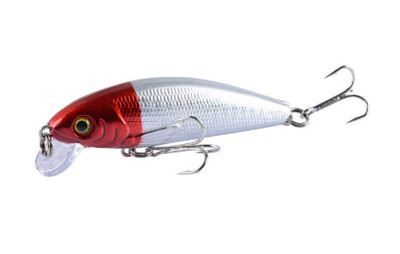 Minnow Laser Crankbait Fishing Lure Tackle with Treble Hooks Artificial Bait Hard 7,2cm 8,7g 3d-Eyes Pike Floating Wobbler 1PCS