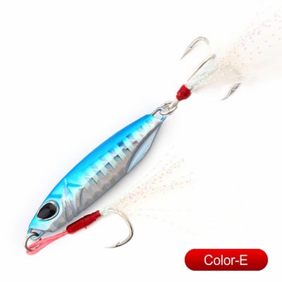 Jigid Merepüügi Metallist Jig-lusikas 10G 15G 20G 30G Kaldal Valamine Jigging Plii Kala Meriahvenpüük Micro Jig Aeglane Jigging