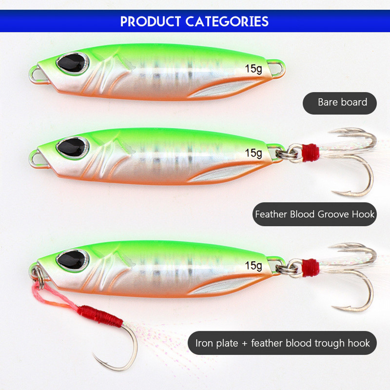 Jigid Merepüügi Metallist Jig-lusikas 10G 15G 20G 30G Kaldal Valamine Jigging Plii Kala Meriahvenpüük Micro Jig Aeglane Jigging