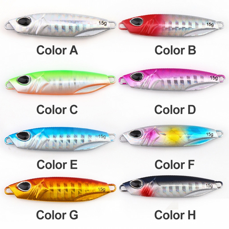 Jigid Merepüügi Metallist Jig-lusikas 10G 15G 20G 30G Kaldal Valamine Jigging Plii Kala Meriahvenpüük Micro Jig Aeglane Jigging
