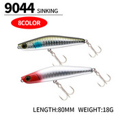 1 buc 80mm 18g momeală pecil pentru pescuit cu scufundare momeală japoneză de pescuit Wobbler Popper Bass momeală pentru păstrăv Isca Pesca momeală tare 9044