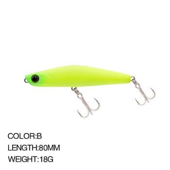 1 τεμ 80 χιλιοστών 18 g Pecil Bait for Fishing Sinking Japanese Fishing Lure Wobbler Popper Bass Trout Lure Isca Pesca Hard Bait 9044