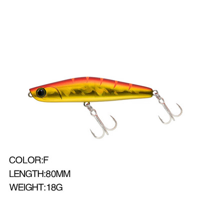 1 buc 80mm 18g momeală pecil pentru pescuit cu scufundare momeală japoneză de pescuit Wobbler Popper Bass momeală pentru păstrăv Isca Pesca momeală tare 9044