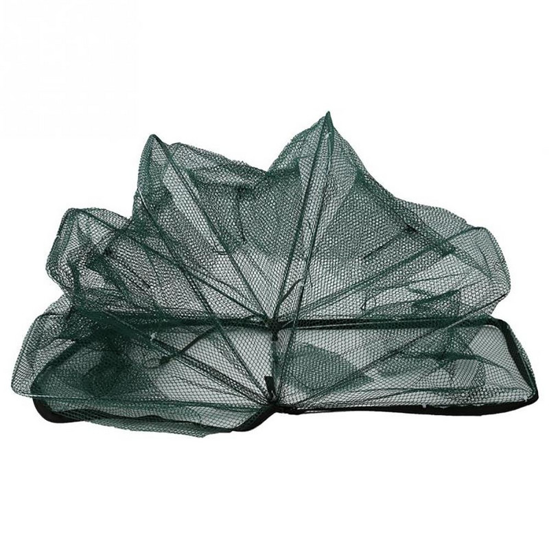 6 skylių sulankstomas automatinis žvejybos tinklas krevečių narvas Nailono tinklelio krabų gaudyklės žvejybos priedai