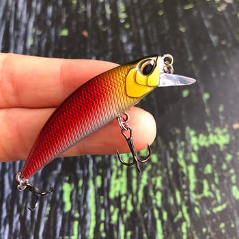 Мини потъваща примамка Minnow Jerkbait Риболовна примамка 5cm5g Изкуствена твърда примамка Воблери за щука пъстърва Пластмасови принадлежности за плуване Аксесоари