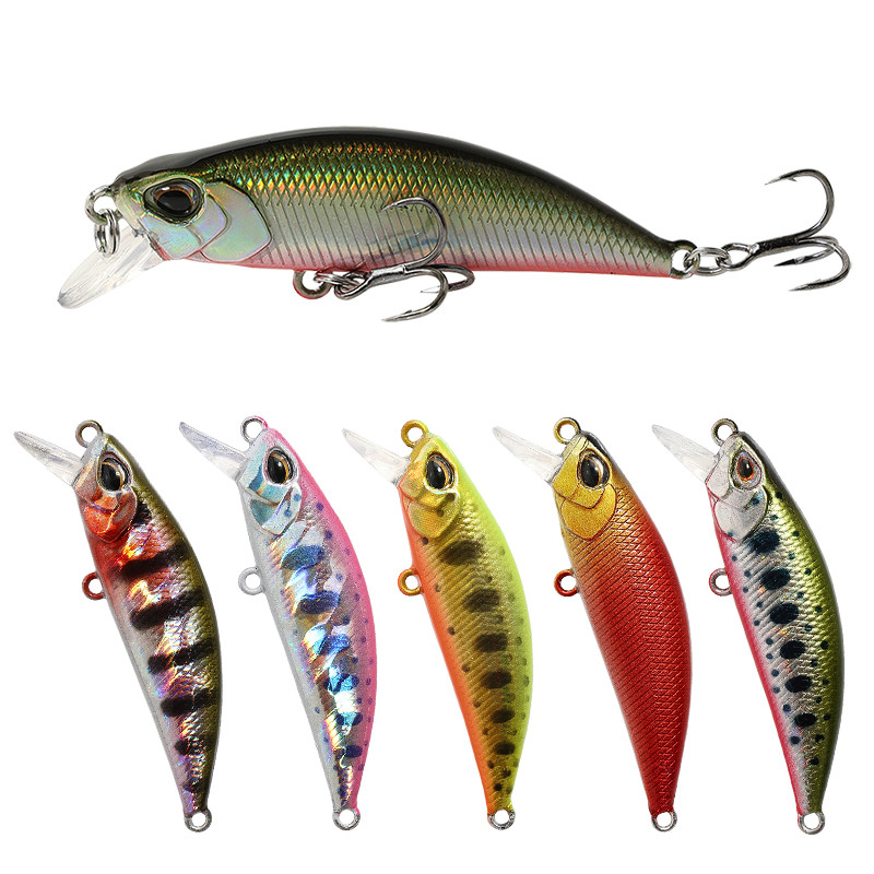 Mini uppuvad Minnow Jerkbait püügilant 5 cm5g kunstlikud kõva söödaga voblerid haugi forelli plastikust ujumisriistad